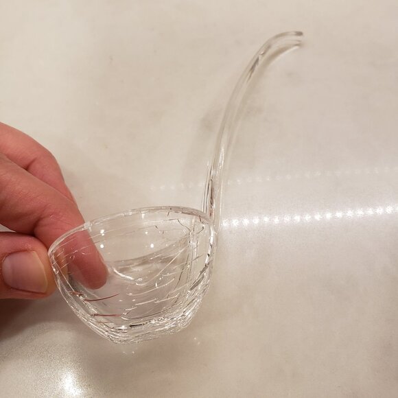 Vintage French Glass Ice Bucket with Design - Picture 8 of 9